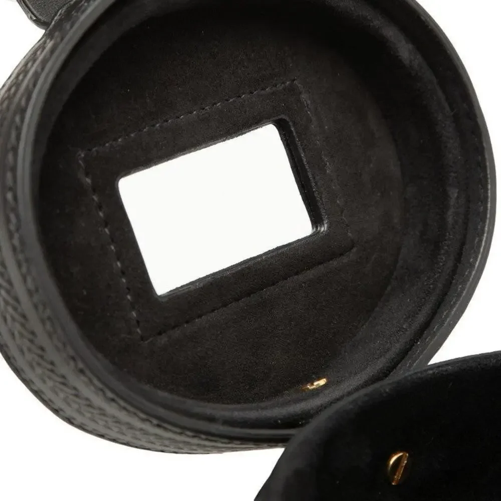Dior CD Logo Vanity Bag Mini Black Leather